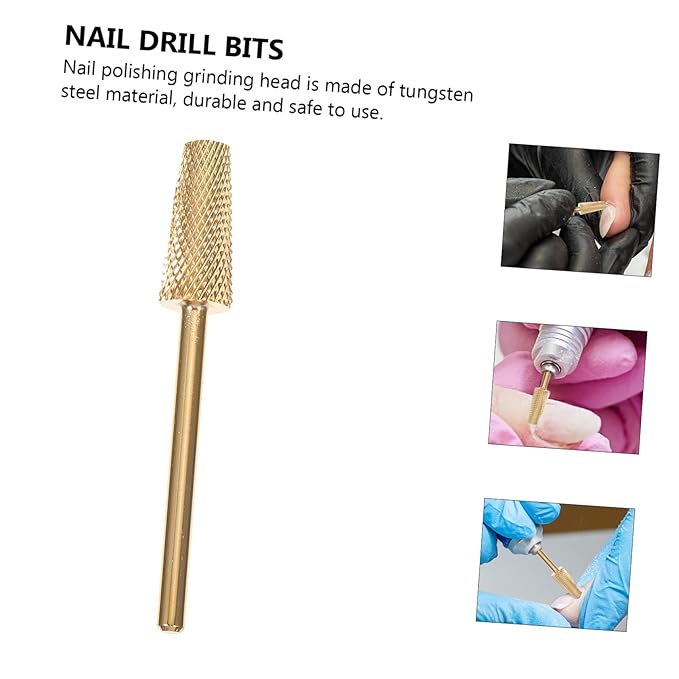 minkissy 2pcs Nail Polishing Grinding Head Manicure Grinding Tool Interchangeable Nail Art Bits for Salon