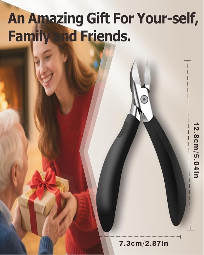 Toenail Clippers for Ingrown & Thick & Hard Nails - Ingrown Toenail Clippers for Men Women Seniors - Fingernail Toe Nail Clippers with Sharp Blades/Effort-Saving Spring/Long Non-Slip Handle Design