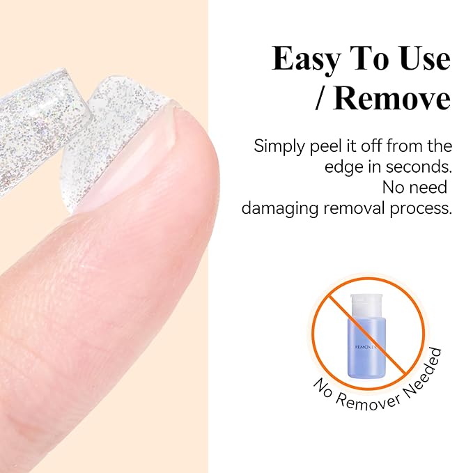 Glitter Nail Polish, 12ML Shimmer Holographic Reflective Nail Polish Air Fast Drying Sparkly Iridescent nail polish Varnish Nail Lacquer Transparent Natural Nail Art for Beginner-1PC