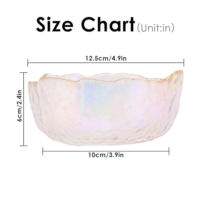 Glass Nail Soaking Bowl, Finger Soaking Spa Bowl, Nail Art Remover Soak Soaker Treatment Bowl, Nail Art Tips Bowl for Fingernail Toenail Caring Polish Removal