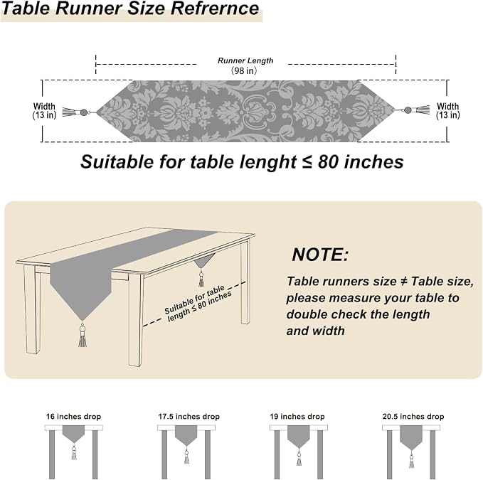 Christmas Retro Table Runner 98" Jacquard - Image 2