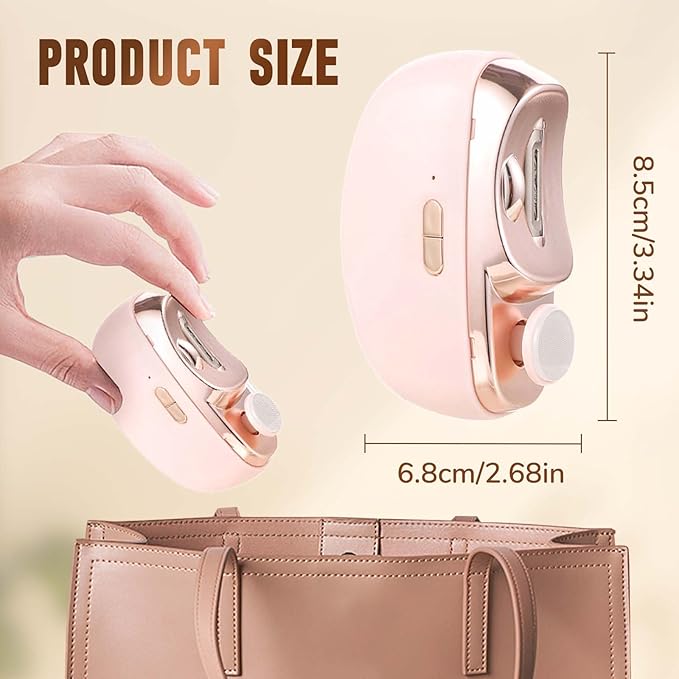 Electric Nail Clipper, 2026 New 2 in 1 Electric Polishing Automatic Nail Clippers, with Polishing, Multifunctional Nail Trimmer with 2 Adjustable Speeds for Seniors, Kids, Adults (Black)