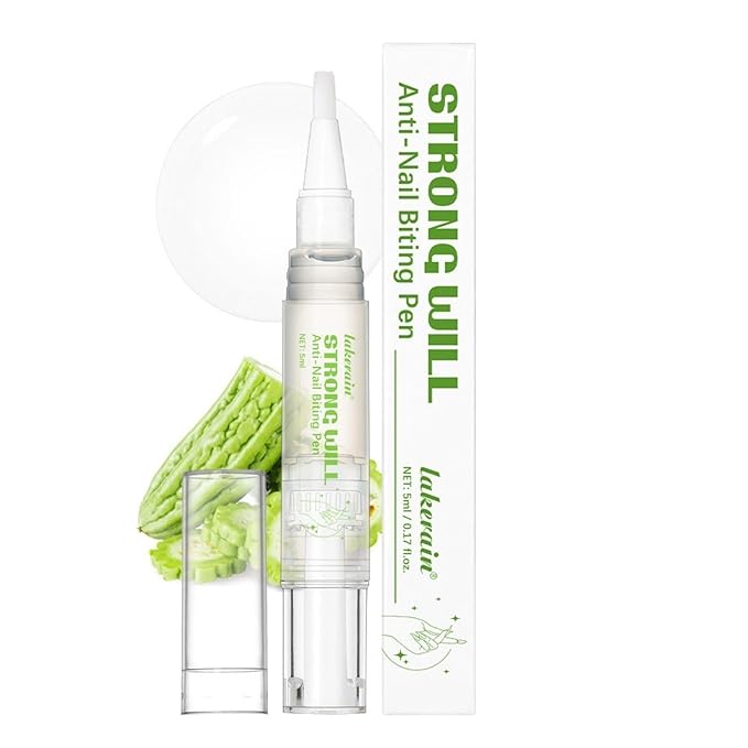 Nail Biting Prevention for Kids & Adults - Anti-Nail Biting Pen, Bitter Tast Nail Polish, 2-in-1 Nail Strengthener & Repair, Thumb Sucking Deterrent（2pack） (2 Packs)