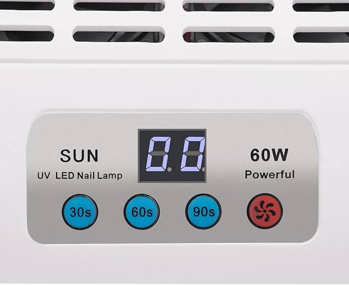 5-in-1 Manicure Machine, 60W Nail Dust Collector with Nail Drill Hand Rest and LED Desk Lamp, Professional Nails Lamp for Salon and Home Use(UV + LED, HWD-1250)