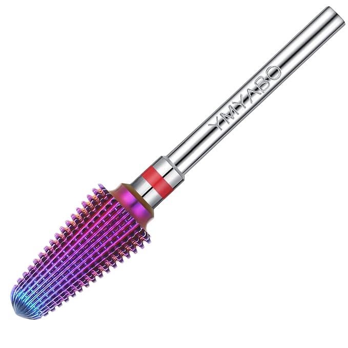 Tornado Nail Drill Bit,Professional 3/32" Purple Carbide Tungsten Multifunction Bits， Fast Remove for Hard Gel and Acrylic, Manicure Pedicure Cuticle Nail Polishing Tool-Fine