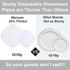 Nervure 100Pcs 7.5'' Silver Plastic Plates, Disposable Plates - Image 8