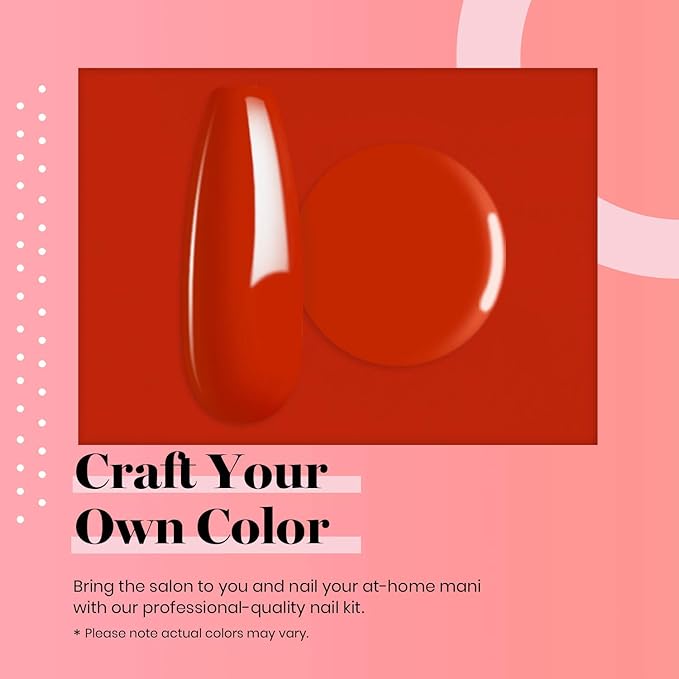 Beetles Red Gel Nail Polish Kit with UV LED Light and Base Top Coat Starter Kit Soak Off Red Gel Polish Set with Lamp Nail File for DIY at Home Manicure Gifts for Women