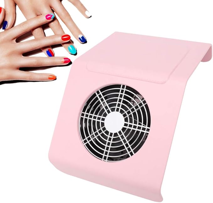 40W Nail Dust Collector Nail Art Suction Machine Vacuum Cleaner Manicure Tool with Filter, Nail Polish Breeze Home and Salon Use No Harmful to Eyes/Hands/Feet with Fans & 2 Dust