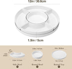 MALACASA Porcelain Divided Serving Dishes, Appetizers Tray, Serving Tray - Image 2