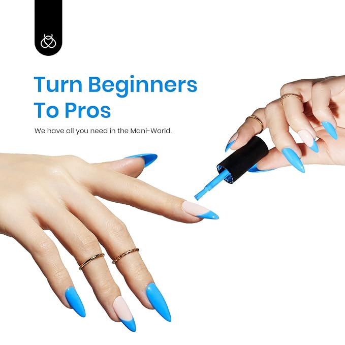 Beetles Blue Gel Polish, 1 Pcs 15ml Bright Blue Gel Nail Polish Soak Off Nail Art Manicure Salon Home DIY Design Uv Nail Lamp Needed Gift for Women