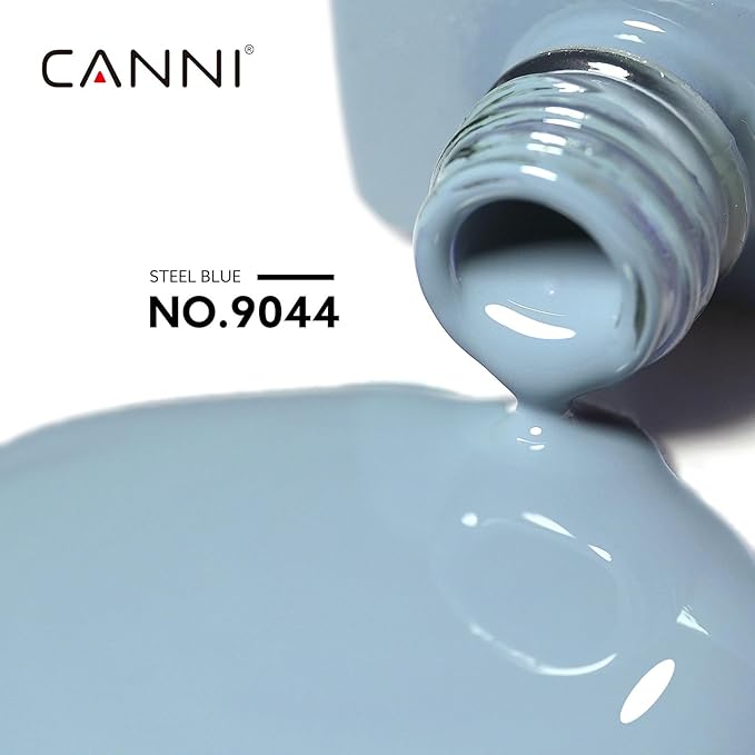 CANNI Light Blue Gel Nail Polish, 1Pcs Pastel Baby Blue Gel Polish Color High Gloss Soak Off U V Manicure Salon DIY