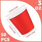 50 Pack 3 oz Paper Cups, Small Bathroom Cups Disposable Cups | Small Bathroom - Image 2