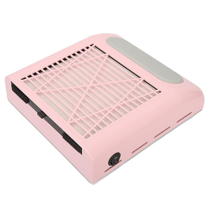 Nail Dust Collector with Reusable Filters, Professional 80W Strong Suction Power Nail Extractor Vacuum, Low Noise Acrylic Nail Dust Cleaner for Home Salon Use, Christmas Gift
