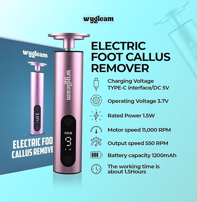 2-in-1 Electric Callus Remover and Nail File Drill Kit for Flawless Feet & Nails - 3 Speeds, Rechargeable, Professional at-Home Pedicure & Manicure Tool