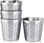 Beasea Stainless Steel Cups, 4 Pack 6oz Metal Drinking Stackable Double Wall - Image 7