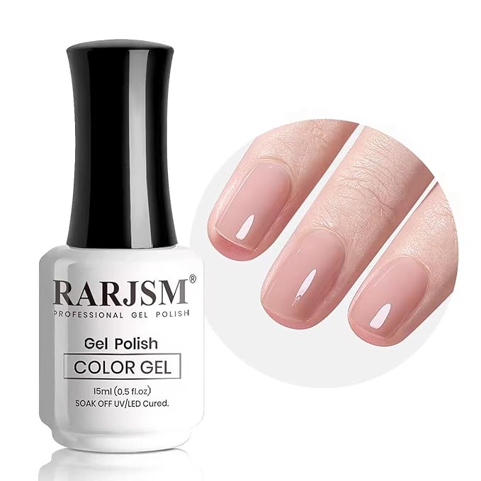 RARJSM Dirty Rose Nude Gel Nail Polish Pale Pink Purple Neutral Color Skin Tone Gel Polish 15ml Single Bottle Cream Mavue Gray Purple Transparent Sheer Polish Soak off UV LED Cured for Home Salon DIY