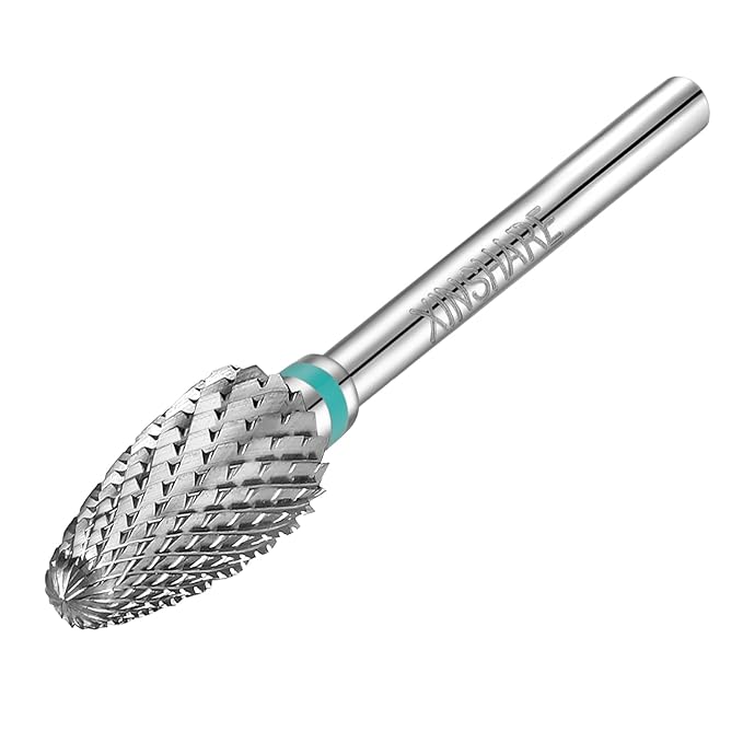Nail Drill Bits 3/32" Carbide Professional Safety Tungsten Nail File Cone Drill Bit for Acrylic Nail Gel Cuticle cleaner Manicure Pedicure Nail Polishing, Beginner Salon, Coarse
