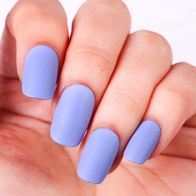 Matte Nail Polish Quick Dry Nail Lacquer for Nail Art Varnish, Mist Effect Matte Finish Velvet Nail Polish, 0.35 fl oz (Sky Blue-18, 10 ML)