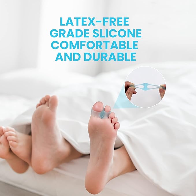Bunion Corrector, Toe Separators with 2 Loops, 10 Pack of Gel Toe Corrector, Big Toe Spacer for Bunion Pain and Overlapping