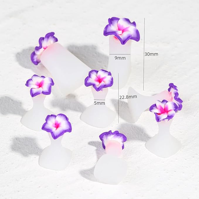 16pcs Flower Toe Separator, Toe Nail Separators, Toes Dividers Pedicures Nail Art Tools(8pcs White Flower+8pcs Purple Flower)