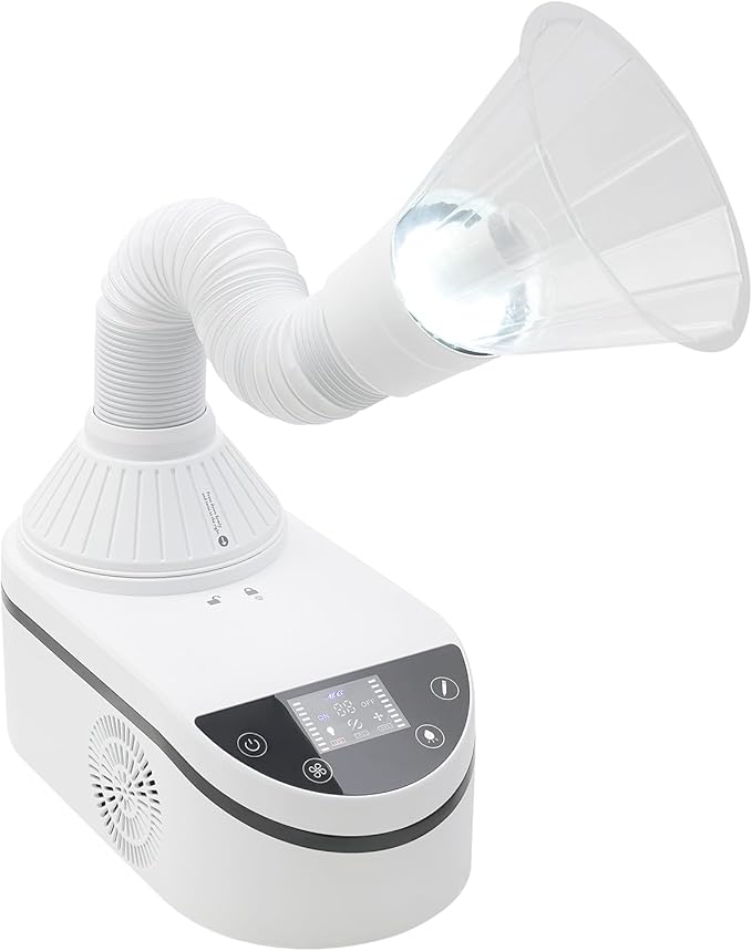 Nail Dust Collecting Machine,Nail Dust Collector With Reusable Filter, Powerful Vacuum Fan Vent Dust Collector,Dust Hose Cover,Led Spotlight,for Nail Art, Veneer, Nail Care, and Removing Dead Skin