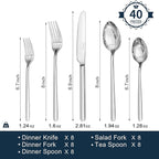 40 Piece Silverware Set, Flatware Set - Image 2