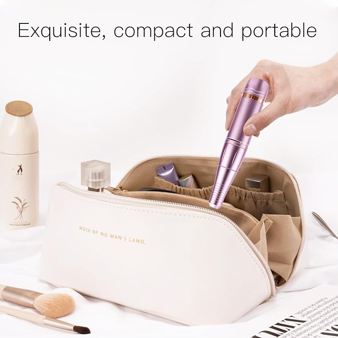 LKE Electric Nail Drill & File Kit,Professional Manicure Pedicure Tools for Acrylic Gel Nails,Nail Drill Bits Bands for Home & Salon Use(Rose Gold)