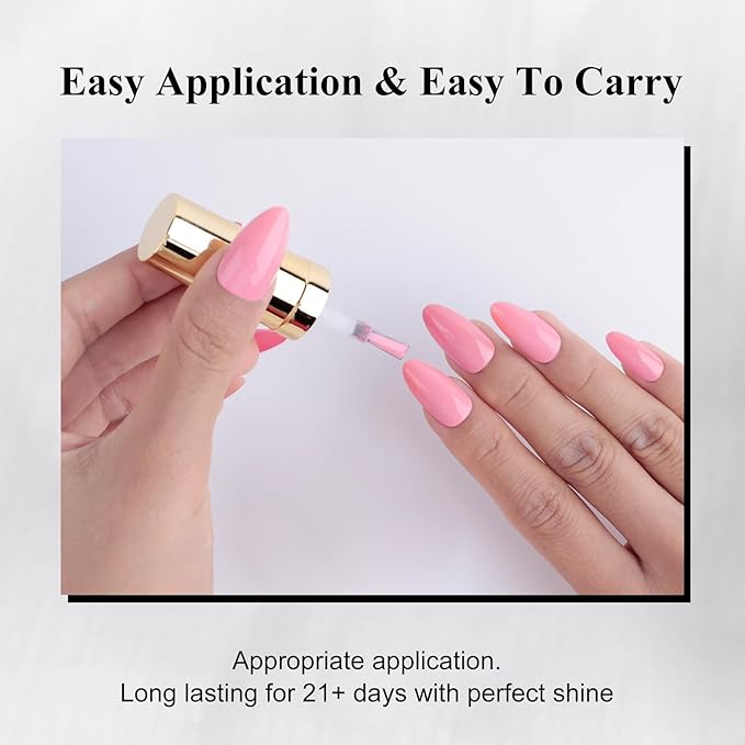 Imtiti pink Gel Nail Polish, 1 Pcs 0.5 fl oz Bright pink gel nail polish Color Soak Off Gel Polish Nail Art Manicure Salon DIY Nail Lamp Gel Nail Design Christmas Decoration