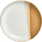 Sango 12 Pieces Stoneware Dinnerware Set, Glossy Caramel & Cream Dishes - Image 7