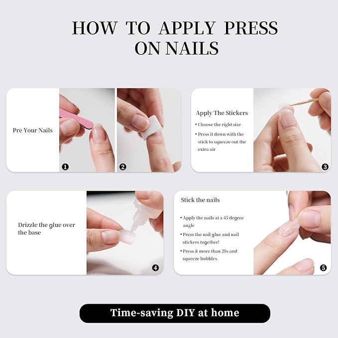 Green French Press-On Nails with Gold Wave Design, Nude Base Short Square Shape, Glossy Gel Finish, 30pcs Reusable Acrylic False Nails Kit for Women, Easy Stick-On Manicure