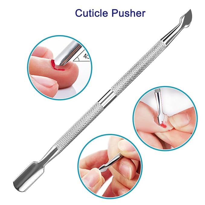 Cuticle Trimmer with Pusher, 3PCS Professional Cuticle Nippers Remover Tool for Women, Premium Stainless Steel Durable Manicure Kit for Fingernails and Toenails