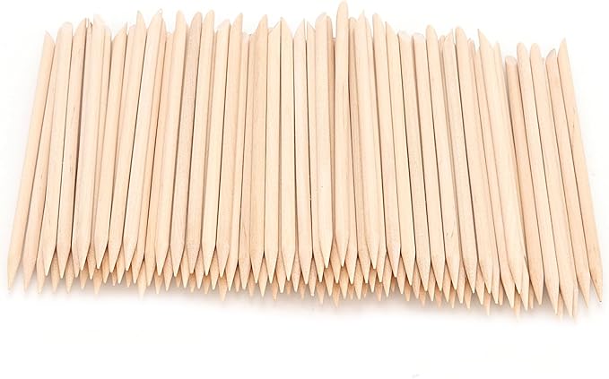 SOUJAP 1200 Pcs 4.5 Inch Orange Sticks for Nails, Wood Cuticle Sticks, Double Sided Wooden Cuticle Pusher Tool for Cuticle Pusher Remover Manicure