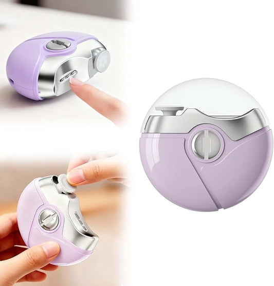 Electric Nail Clippers, 2025 New Rechargeable Nail Trimmer, Multi Functional 3-in-1 Nail Tool for Home Use, Electric Nail Clippers Suitable for Infants, Children, Elderly (Purple)