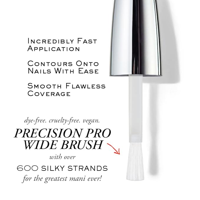 MODE Hypershine Ultra Glossy Top Coat Nail Polish Clear Nourishing Nail Lacquer, Multi-Use Strengthener Hardener Protector, Long Wear Supreme Shine, Pro Contour Brush, NY Made, 7 Soir Le Vernis