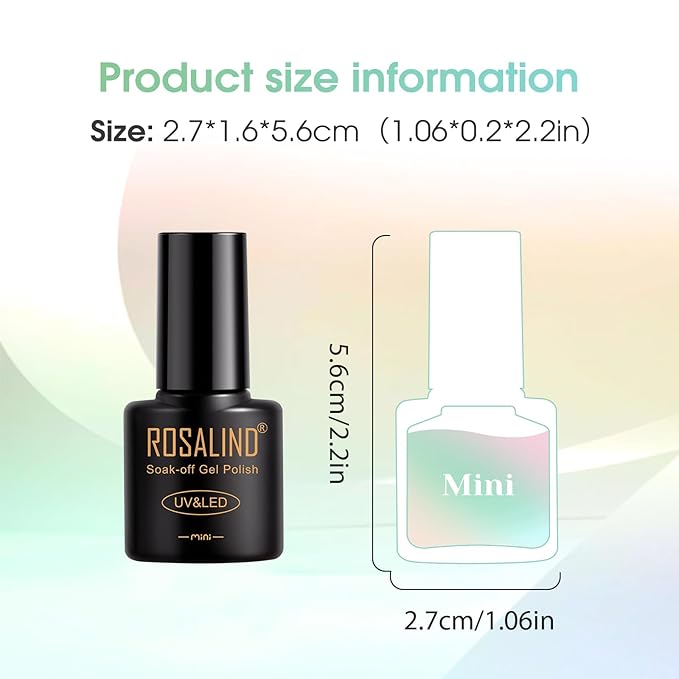 ROSALIND 18PCS Gel Nail Polish Set with Base Top Coat (Glossy Matte and Glitter),14 Pcs Pastel Bright Colors Gel Polish Set Macaron Colors Soak Off Nail Polish Gel Nails Art for Women