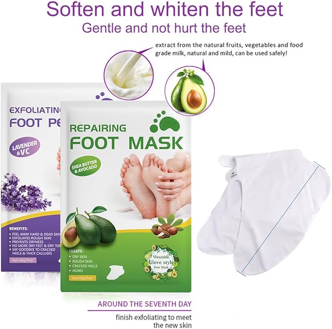 Professional Stainless Steel Foot File & Rasp Callus Remover - Remove Hard & Dead Skin, Dual Sided for Wet and Dry Feet, Innovative Pedicure Solution with 2pcs Foot Mask Set