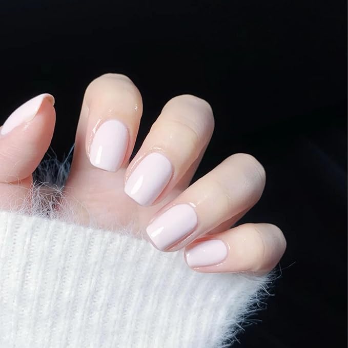 COSMOO Quick Dry Nail Polish, Nude Pink Chip Resistant Manicure, Non-Toxic, Vegan, Cruelty Free, 12ml, Fast Drying in 60 Seconds (Sheer Pale Pink)