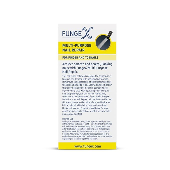 Multi Purpose Nail Repair Brush - Finger & Toenails - Reduces Discoloration & Normalizes Nail Thickness