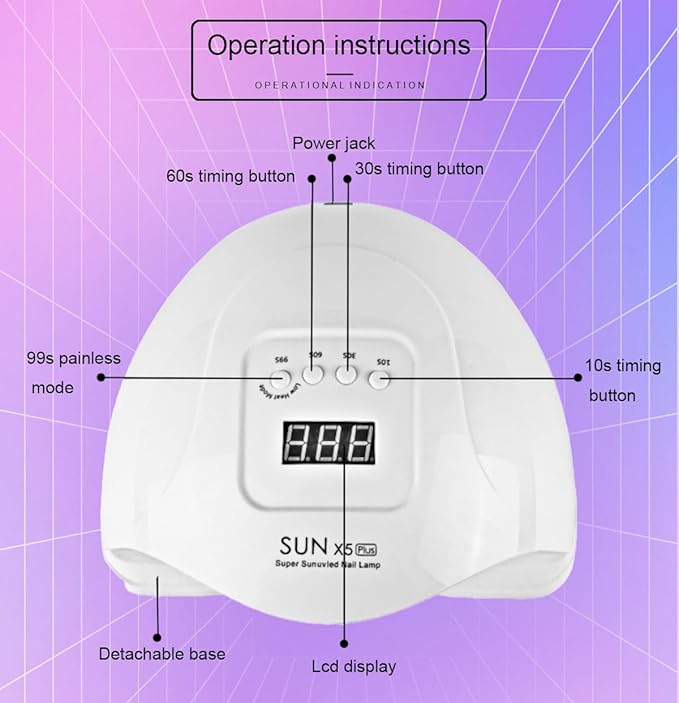UV Light for Gel Nails-120W High-Power lámpara para uñas with 36 LED Beads&365-405nm Dual Wavelength for Rapid Curing,No Dark Hands&Eye-Safe Design, Smart Sensor Tech,for Home&Salon Use in Sleek
