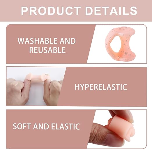 10pcs Gel Toe Separator, Pinky Toe Spacers, Little Toe Cushions Straightener Bunion Corrector for Preventing Rubbing & Relieving Pressure, Pain Relief from Overlapping Toes (Flesh color)