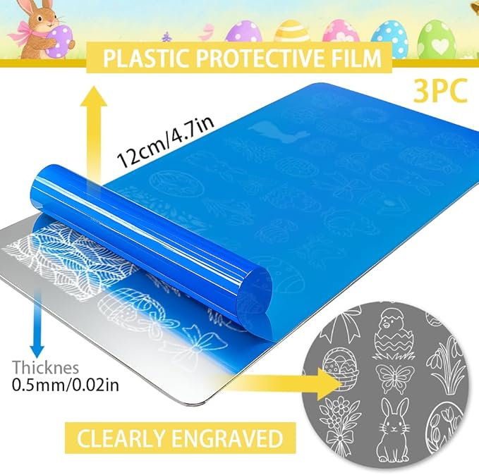 PH PandaHall 5pcs Easter Nail Stamp Plate Cute Bunny Chick Nail Art Template Easter Eggs Nails Image Plates Mushroom Spring Manicures Art Template for Women Holiday Manicure DIY Designs Decorations