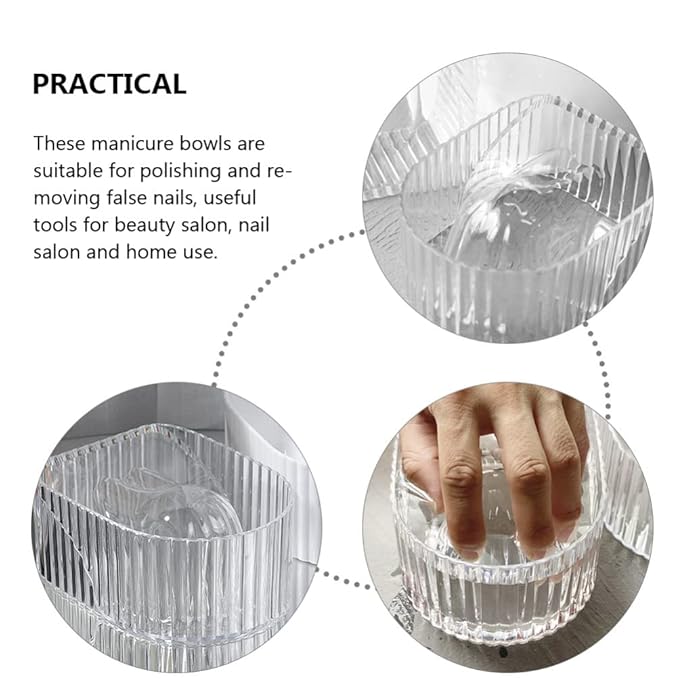 Lurrose Manicure Soaking Bowl, Manicure Hand Soak Bowl, Nail Soak Off Tray Nail Tech Must Haves for Salon Spa