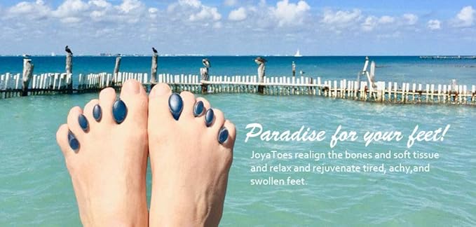 Toe Spreaders, Toe Stretcher & Toe Spacers. ToePal For Yoga. Instant Relief for Toes, Bunion Relief, Hammer Toes, 1 pair - Large Navy Blue