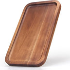 Acacia Wood Serving Tray Decor Small Cheese Charcuterie Boards Wooden Plate | by Ayiaren
