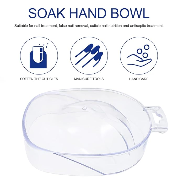 MERRYHAPY 2pcs Manicure Supplies Nail Art Soaking Bowl Set Dip Powder Remover for Nails