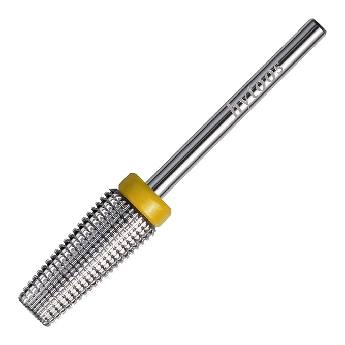 5 in 1 Nail Drill Bits, XF Carbide Tapered Nail Bit, Straight Cut Safety Drill Bits for Nails, 3/32 Two-way, Electric Manicure Drills Removal Base Coat