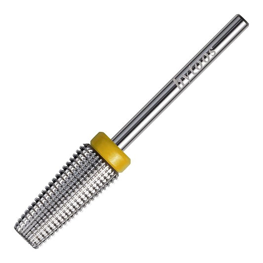 5 in 1 Nail Drill Bits, XF Carbide Tapered Nail Bit, Straight Cut Safety Drill Bits for Nails, 3/32 Two-way, Electric Manicure Drills Removal Base Coat