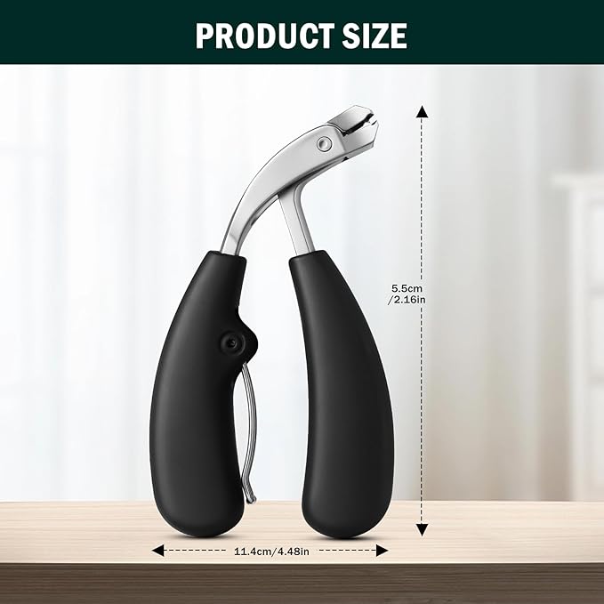 FVION Innovative Angled Head Toenail Clippers, Professional Ingrown Toe Nail Clippers for Thick Nails Seniors, Slanted Nail Clippers with Catcher, Pedicure Toenail Cutters Toenail Scissors