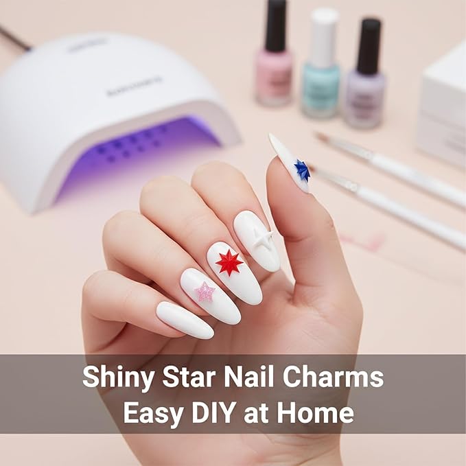 2 Pcs Star Silicone Nail Art Molds for Women Resin Nail Design