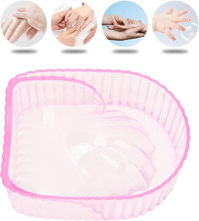Hand Soaking Bowl, Acrylic Soften Dead Skin Clean Nail Manicure Wash Soaker Tray, Nail Art Hand Wash Remover Soak Bowl for Beauty Salon ()